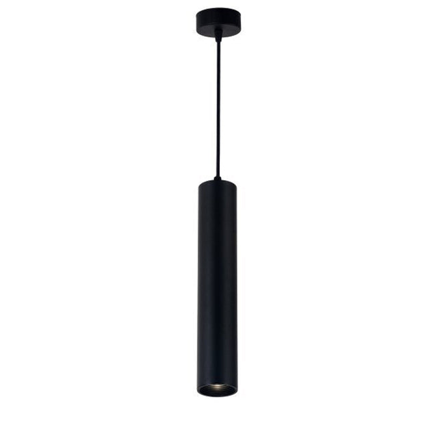 Zwarte hanglamp 50 cm zwart met gu10 fitting - vooraanzicht