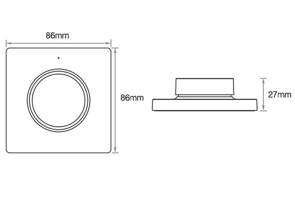 Mi-light | Draadloze wanddimmer | Wit