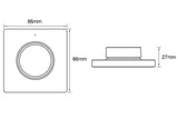 Mi-light | Draadloze wanddimmer | Wit