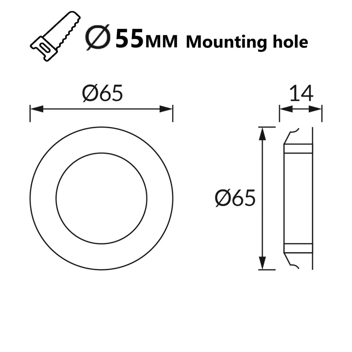 Zwarte keukenspots - meubelspots zwart - naturel wit licht - lage inbouw - spots voor in keuken - keukenverlichting spots - afmetingen