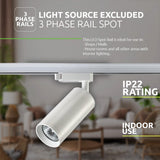 LED Railspot voor GU10 spot | 3-fase | Wit