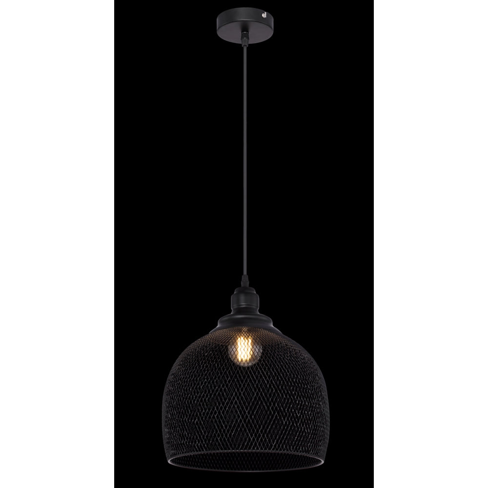 Moderne hanglamp - E27 fitting - Zwart - Mesh | Capitol