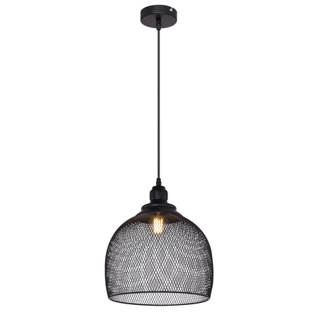 Moderne hanglamp - E27 fitting - Zwart - Mesh | Capitol