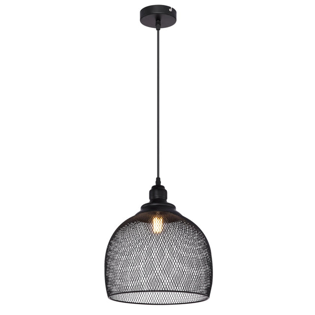 Moderne hanglamp - E27 fitting - Zwart - Mesh | Capitol