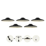 Complete Prikkabel / lichtsnoer met 20x lampenkappen | 20 Meter | Zwarte lampenkap | Koppelbaar | E27 | Incl. 1W lampen