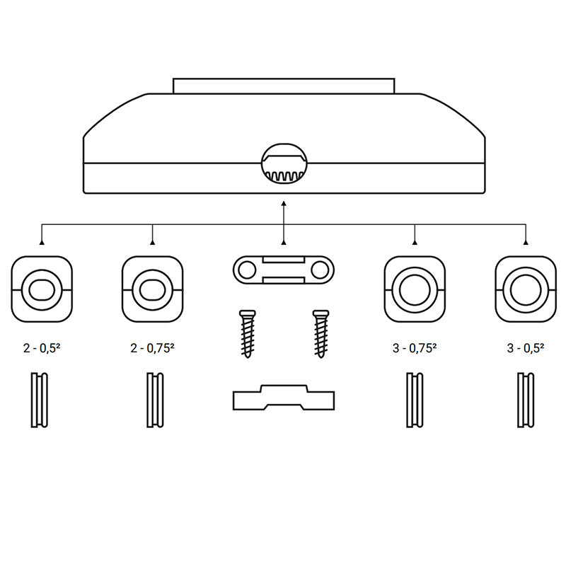 ION vloer snoer dimmer | 0,3-75W | Wit