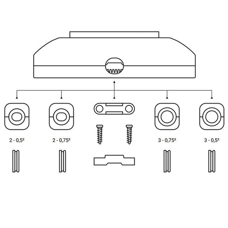 ION vloer snoer dimmer | 0,3-75W | Wit