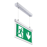 LED Noodverlichting opbouw 2 Watt IP20 noodaccu en pictogrammen - voorkant