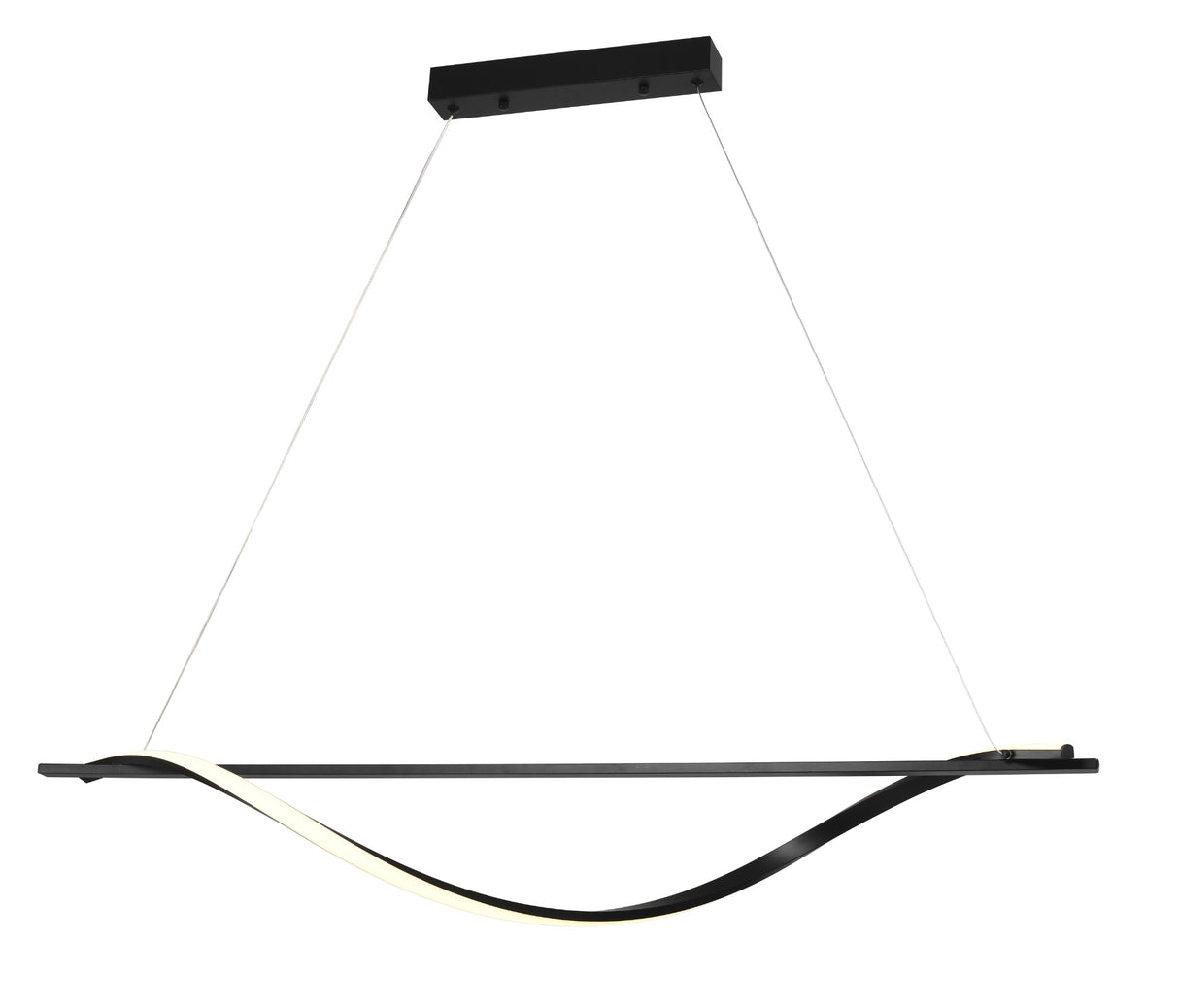 LED Hanglamp 17W Mat Zwart Langwerpig 1360 lm