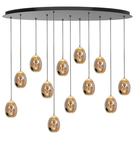 highlight-hanglamp-egg-ovaal - 12 lichts - vooraanzicht