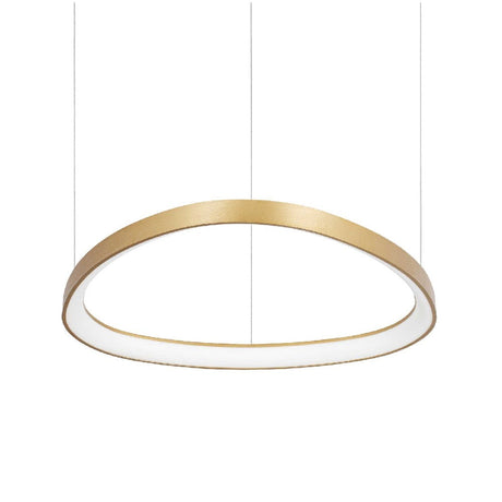 ideallux-moderne hanglamp - gold ring - 62cm - 3000K warm wit