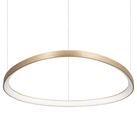 ideallux-moderne hanglamp - gold ring - 81cm - 3000K warm wit