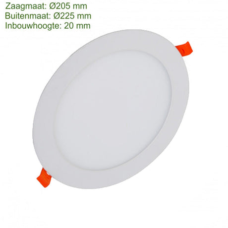 Afmetingen LED Inbouw Downlight 18W Slim