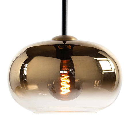 LED moderne hanglamp goud zwart e27 fitting - lampenkap goud