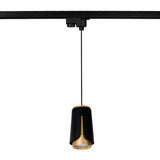 1-fase langwerpige hanglamp 14CM | Tulip | Zwart/ Goud | GU10 fitting | Uit foto