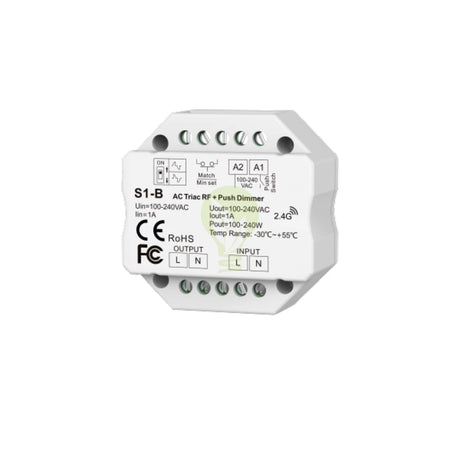 Bundelpakket | 2X AC Triac RF draadloze dimmer | 100-240V | Incl. 1X Afstandsbediening