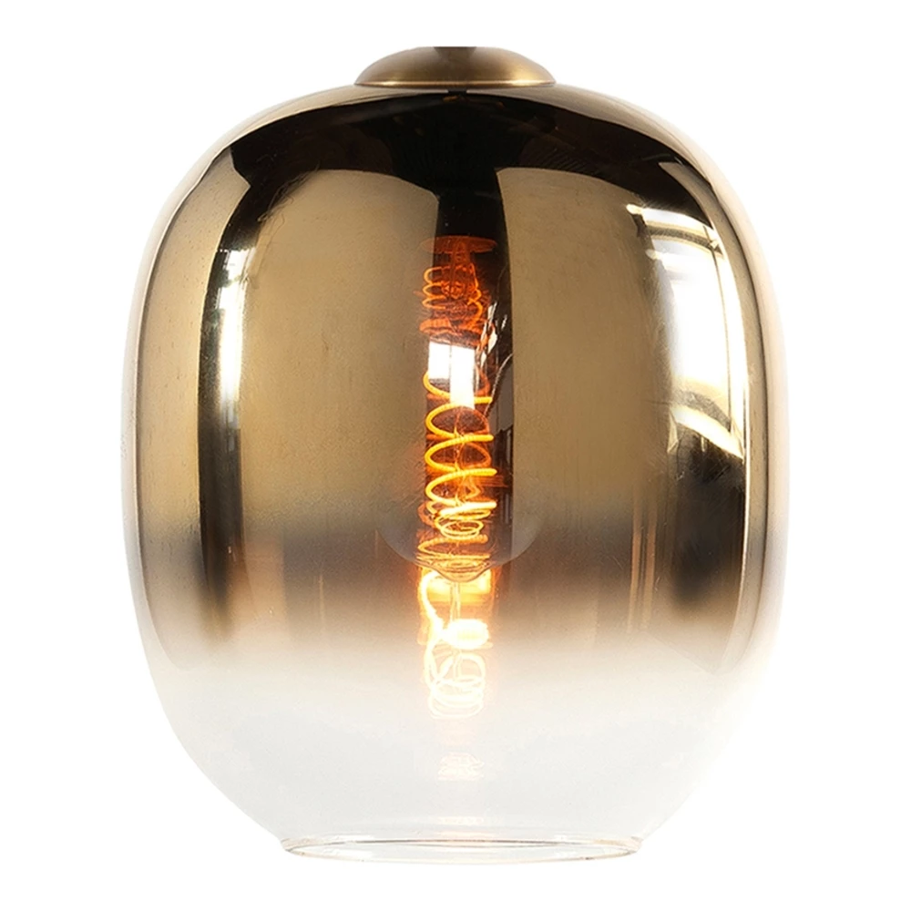 Kind overspringen browser Highlight | Glazen lampenkap | Semi Goud Glas | Ø23 cm | LedLoket