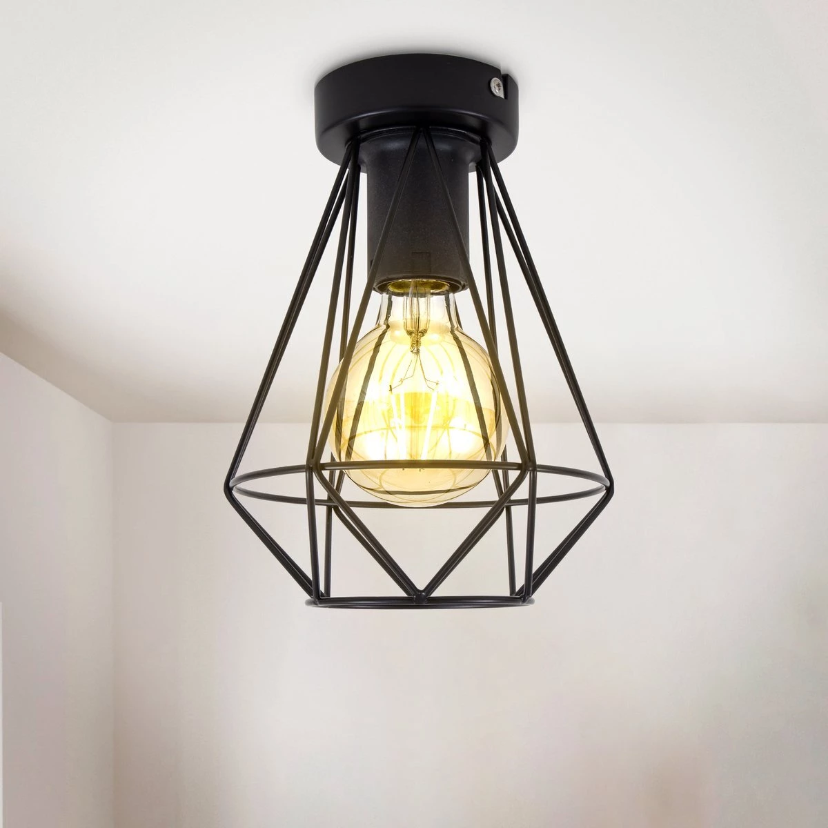 het formulier versneller Product Plafondlamp Industrieel zwart | Incl. dimbare E27 lamp | Arthur | LedLoket